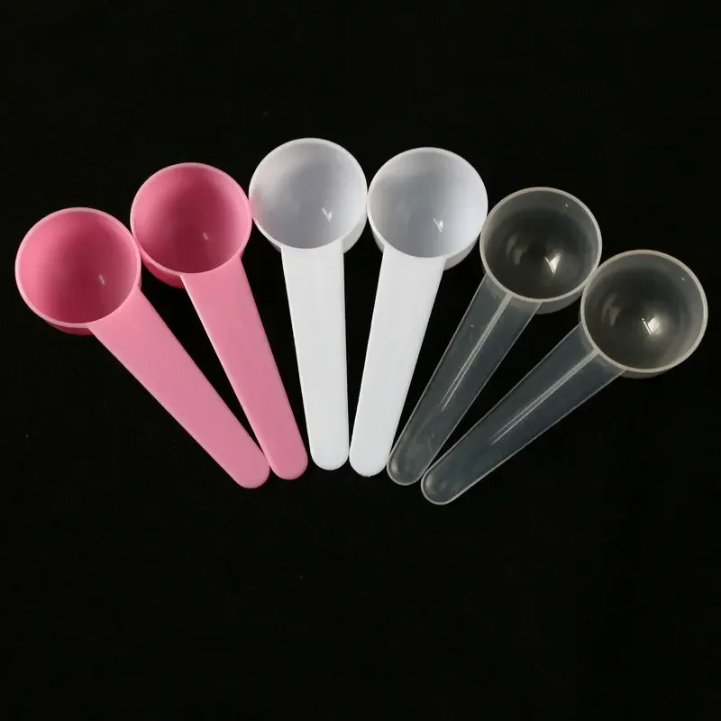 10/5pcs 10ml 5g Reusable Food Grade Spoon Plastic Measuring Scoop PP Measure Spoon Milk Coffee Teaspoon Milk Powder Kitchen