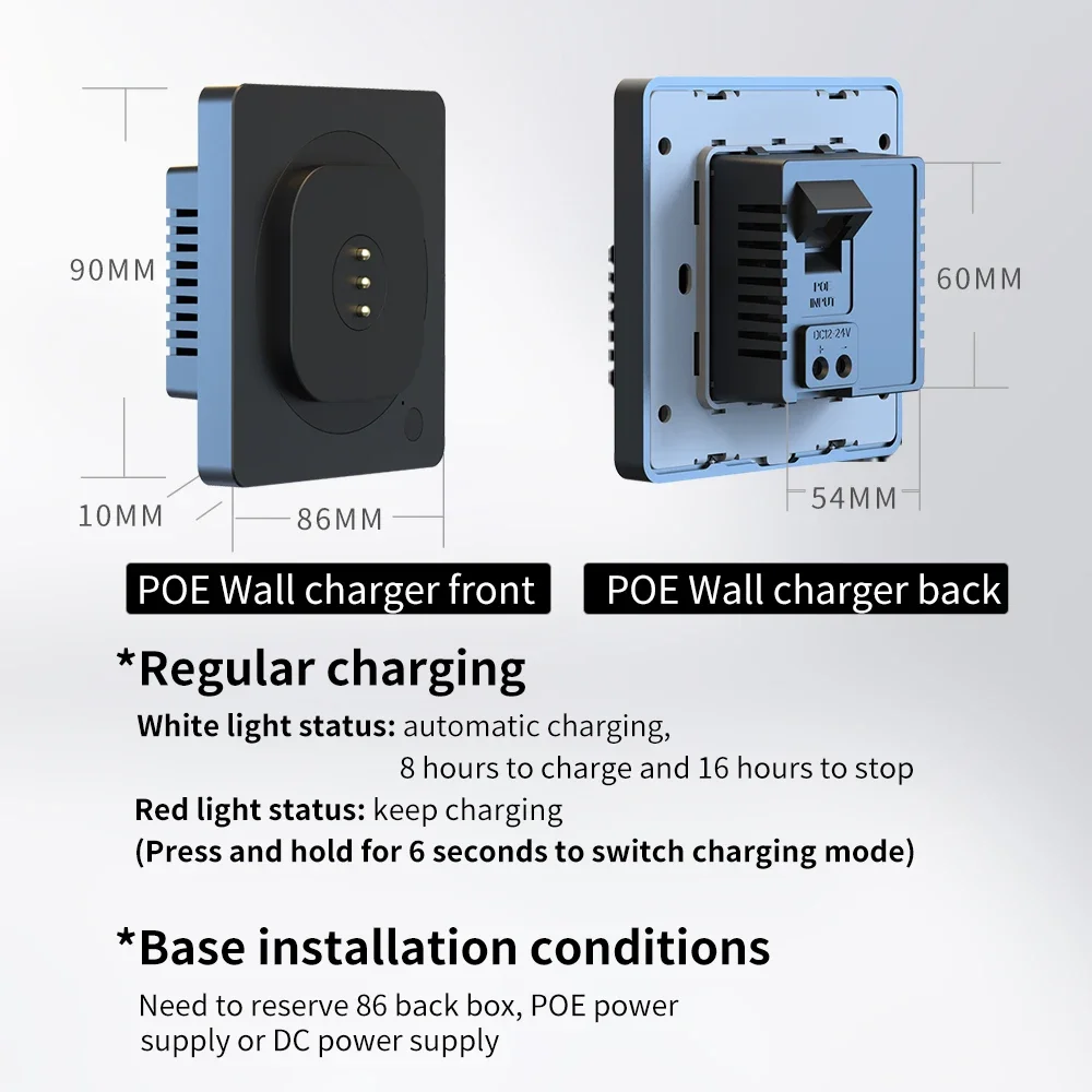 EMONITA POE Power Supply Wall Mounted Charging for iPad mini 6th generation