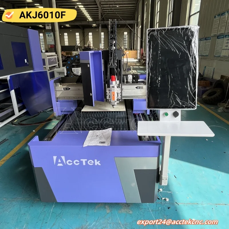 Taglierina per metallo laser a fibra di vendita calda per piccole imprese 6010 600 * 1000mm Mini macchina da taglio laser a fibra CNC per metallo in acciaio