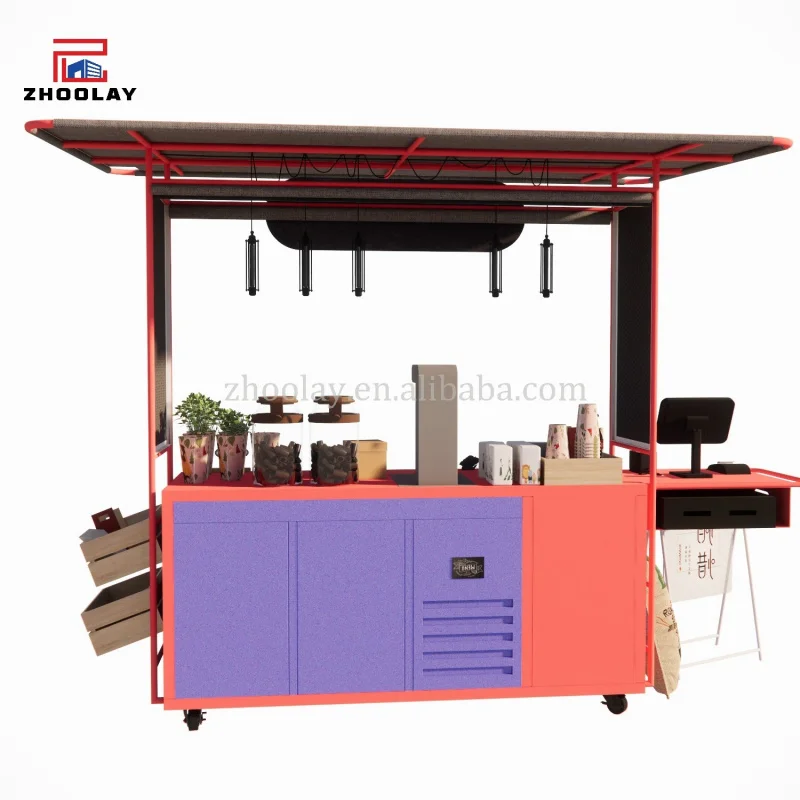 custom.Selling Cart With Wheels Sweets Candy Cart Cart Food Stand Food Cartmobile Business Metal Shop view 5
