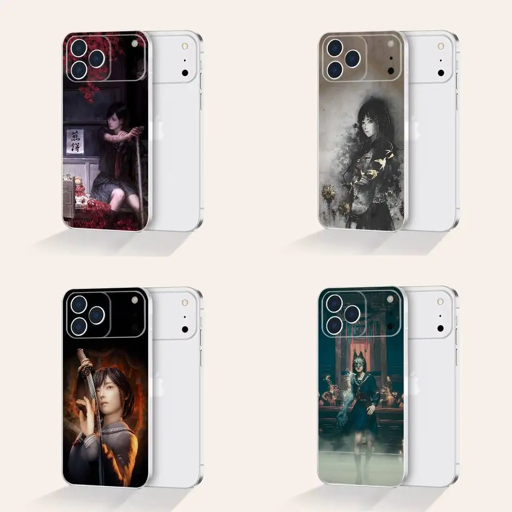 

S-Slient Hill F For iPhone 17,16,15,14,13,12,11 Pro,Max,Plus,X,XS,XR,SE4,E Mini Transparent Soft Anti-Slip Grip