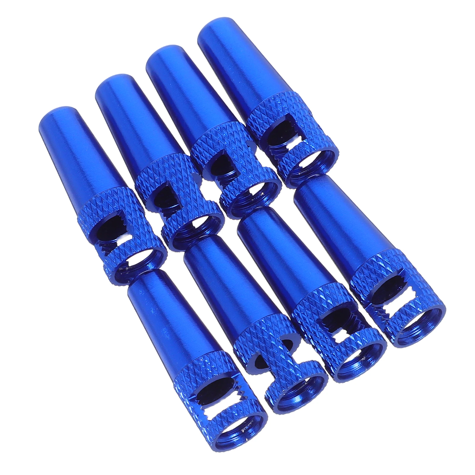 8Pcs Bike Valve Caps Aluminum Alloy Lightweight French Valve Covers Hole Design for Secure Fit and Air Leakage Prevention