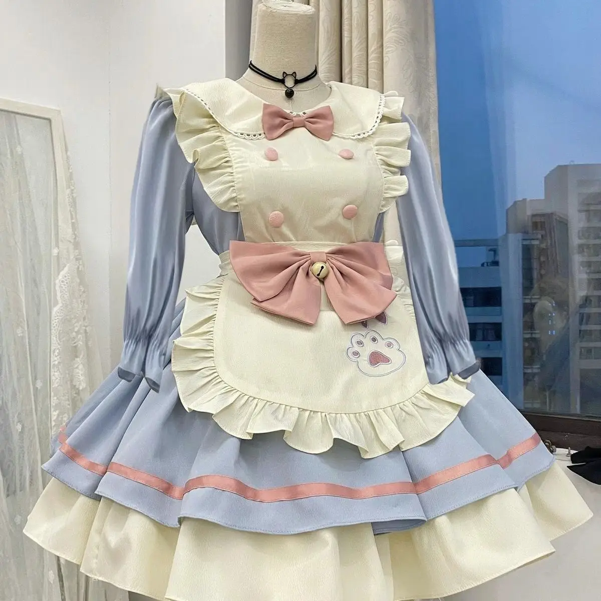 Adorabile abito Lolita da cameriera con grembiule Lolita giapponese Sweet Girl Nuovo stile