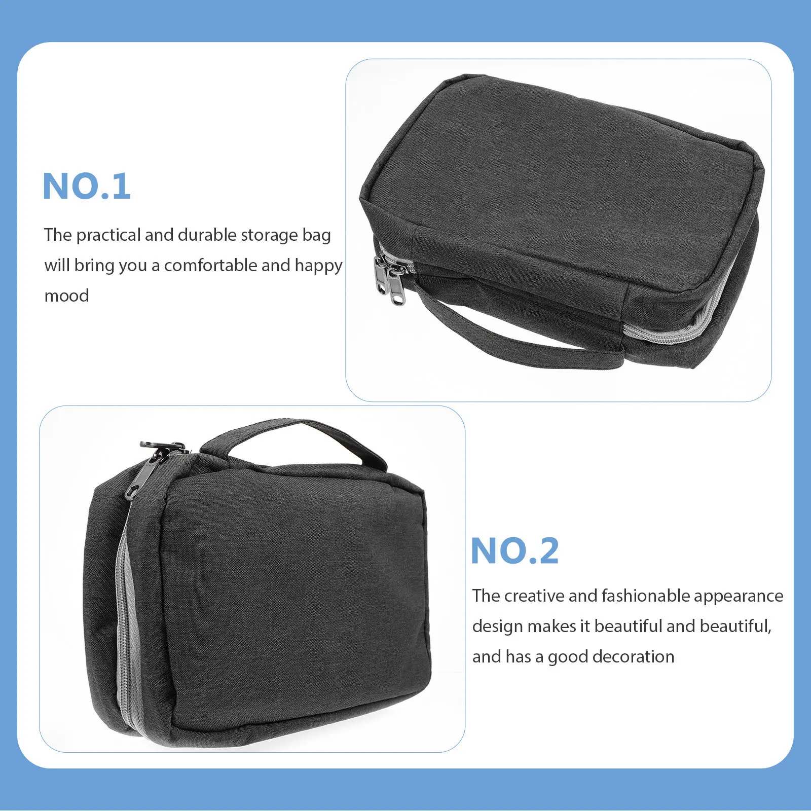 Multifunction Portable Toiletry Bag Lightweight Compact Travel Wash Bag for Cosmetics Skincare Organizing Folding Makeup Storage