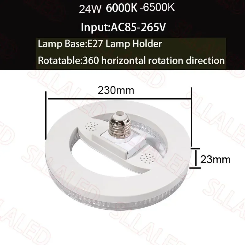 Imagem -03 - Lâmpadas Led de Alto Brilho para Sala de Estar Lâmpadas de Teto E27 Lamp Base 6500k 18w 24w