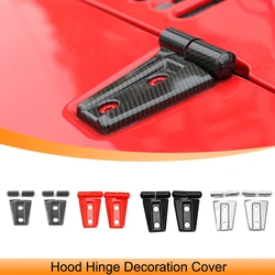 Car Engine Hood Hinge Decoration Cover Trim Stickers Hood Hinge Covers for Jeep Wrangler JK 2007-2017 Auto Exterior Accessories