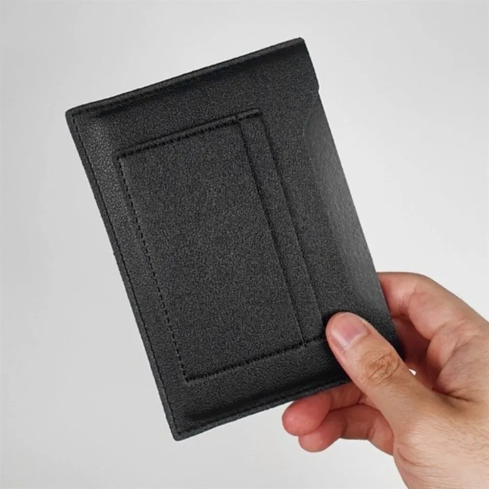 

Fashion Solid Color Passport Cover Airplane Check-in Multifunctional Card Holder PU Leather Passport Clip Ticket Folder Male