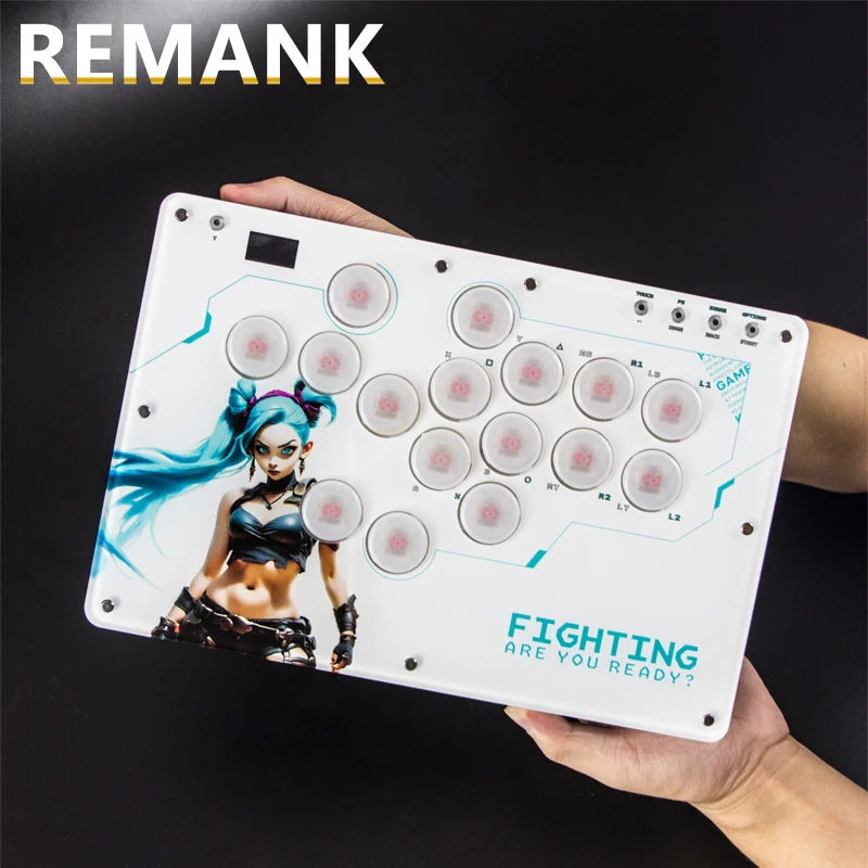 

REMANK Arcade Hitbox Controller PS5 Fight Stick Joystick Hitbox Leverless Controller PC Keyboard For PS4/Switch/Arcade Fighting