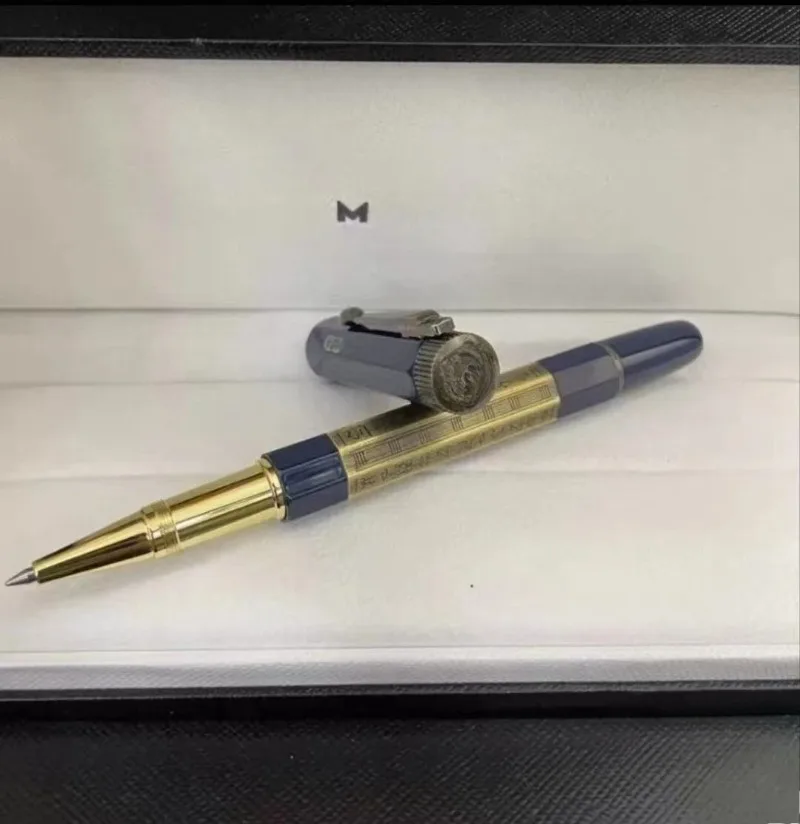 2026 M Brand Retro Scale Pattern Business Rollerball Pen, Multi-Color Luxury Collection Office Gift Pen( No Pen Box Included)