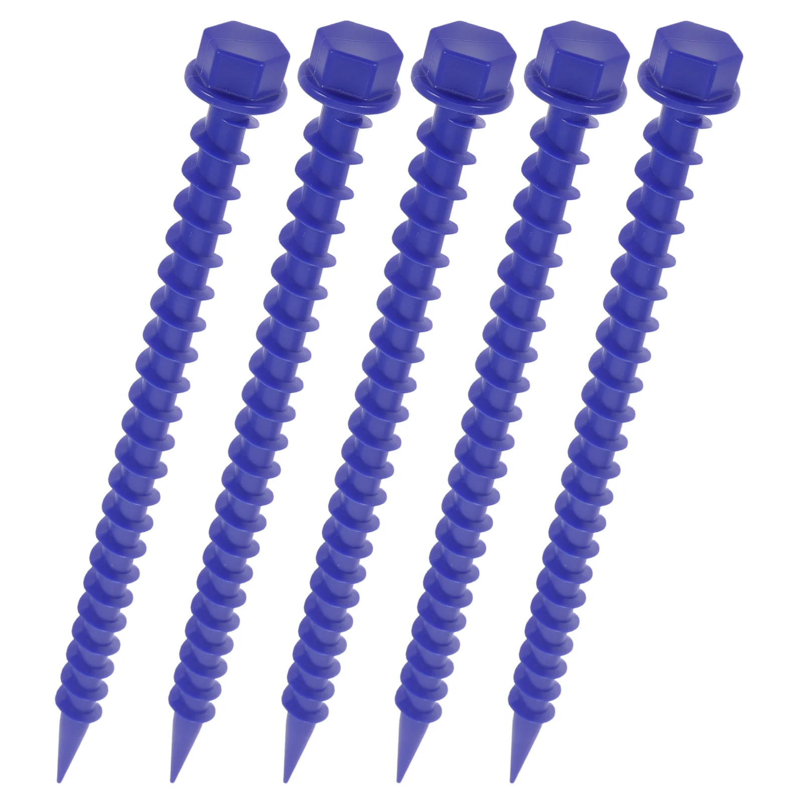 

5Pcs Plastic Tent Stakes Heavy Duty Camping Tent Pegs for Outdoor Ground Spike Windproof Canopy Tarp Fixing Stakes