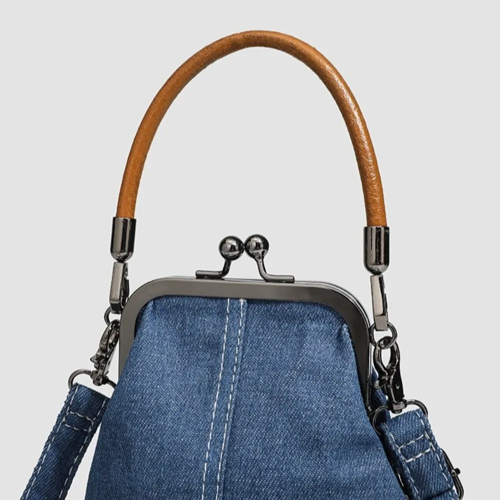 Neue Vintage-Stil Damenhandtasche Modische Marineblaue Designer-Schultertasche Vielseitige Damenhandtaschen Umhängetaschen – Detail 9