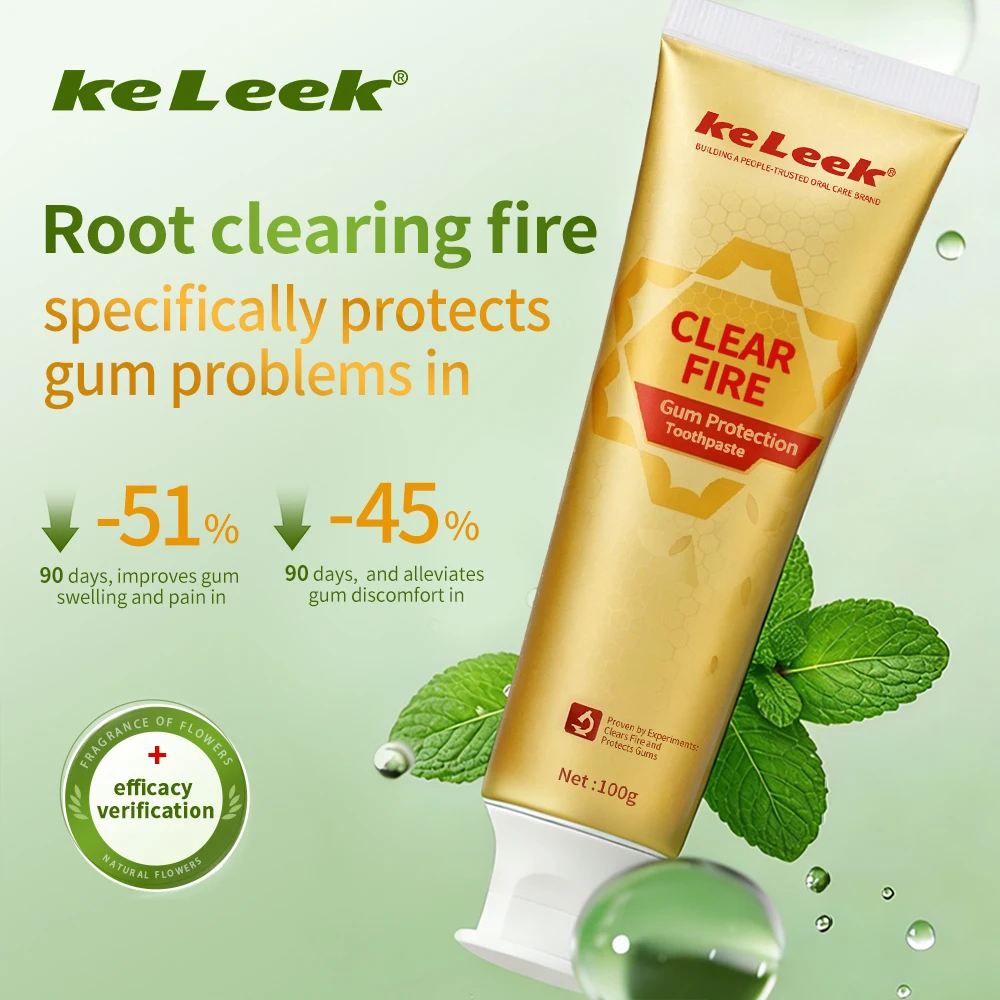 KeLeek oral health mint toothpaste deep cleanse teeth remove stains whitening effect lasting fresh breath gentle gum maintenance