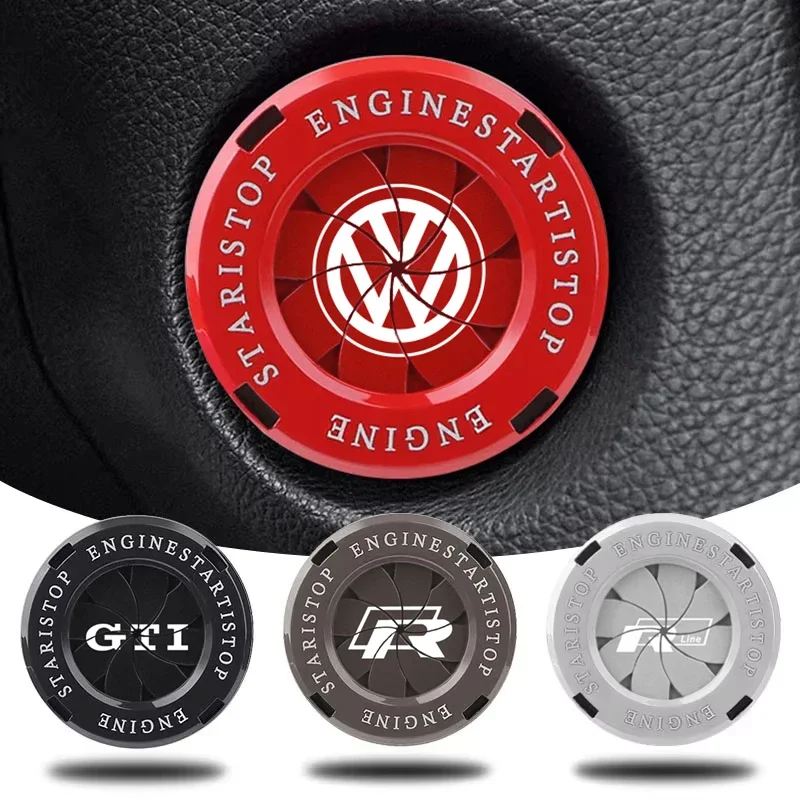 

Car Onekey Start Stop Button Cover Protection Cap Sticker For VW GTI Rline Polo Golf Passat CC Tiguan Arteon Jetta Scirocco Bora