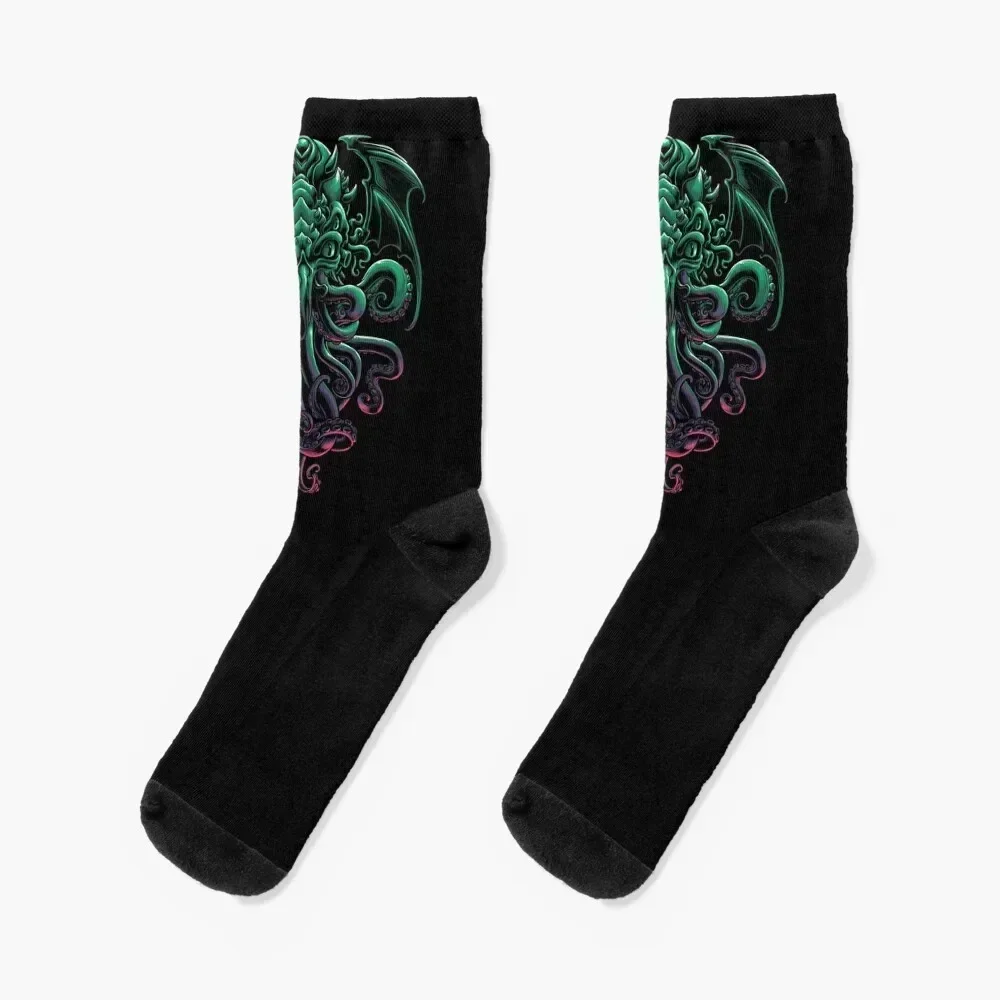 

Cthulhu Master of Rlyeh Socks custom essential winter heated Socks For Girls Men's