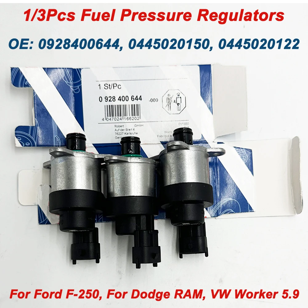 

1/3Pcs High Quality Fuel Pressure Regulators 0928400644 For F-250 VW Worker 5.9 0445020150 0445020122 0445020123 0986437342