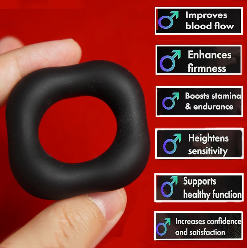 Silicone Penis Sex Ring,Dick Erection Cock Rings for Mens,Stretchy Cockring Penisring,Scrotum Testicles Tugger,Ball Stretcher