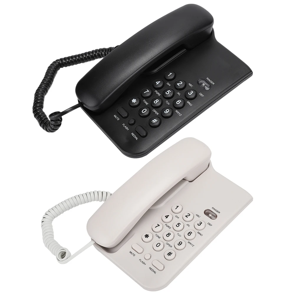 هاتف مكتبي ثابت بسلك ، هاتف أرضي صغير ، وظيفة قارئ فلاش كتم الصوت ، هاتف قابل للتركيب على الحائط للمنزل ، الفندق ، المكتب