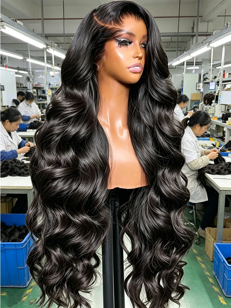 

High Density 350 Body Wave Human Hair Wigs 13x5 Transparent Lace Frontal Wig Pre Plucked Hairline 4x6