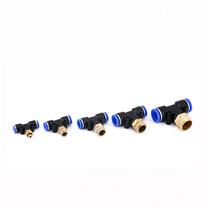 Tee Pneumatic Fittings Quick Connection-peg T Type PB 4 6 8 10 12mm- M5