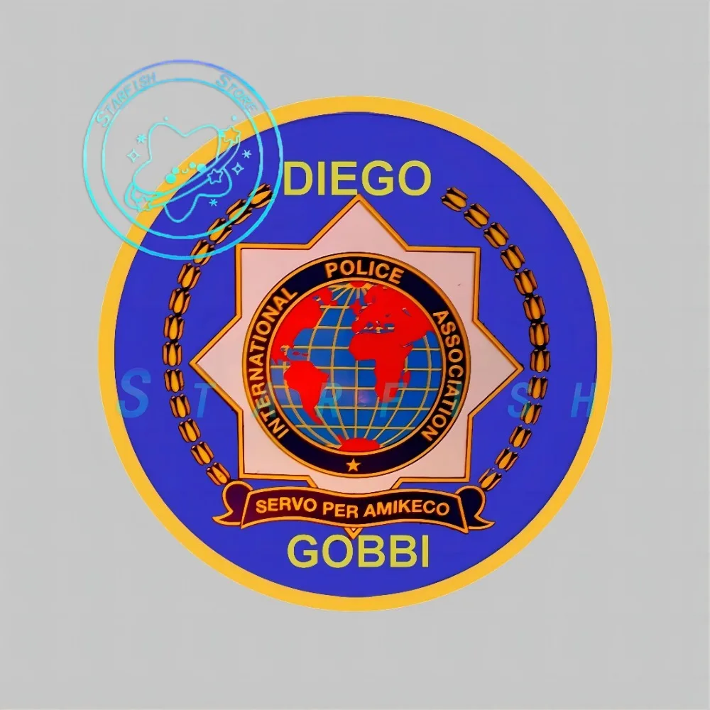 International Police Association Servo Per Amikeco Diego Car Stickers and Decals Waterproof and Sunscreen Police