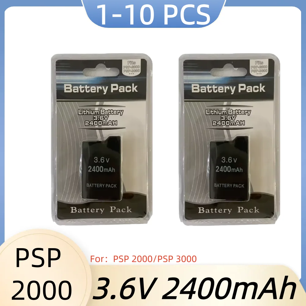 

For PSP 2000/3000 3.6V 2400mAh Rechargeable Lithium Battery Pack for PSP 1000 PSP-S110 2400mAh Lithium Batteries