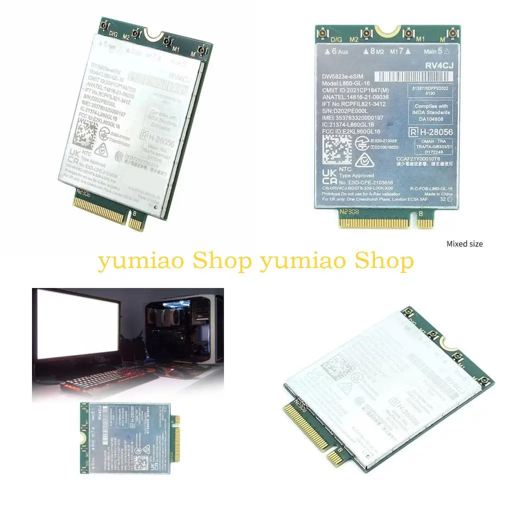 587B L860-GL-16 DW5823e 4G 모뎀 1Gbps WWAN 카드 모듈 네트워킹 카드