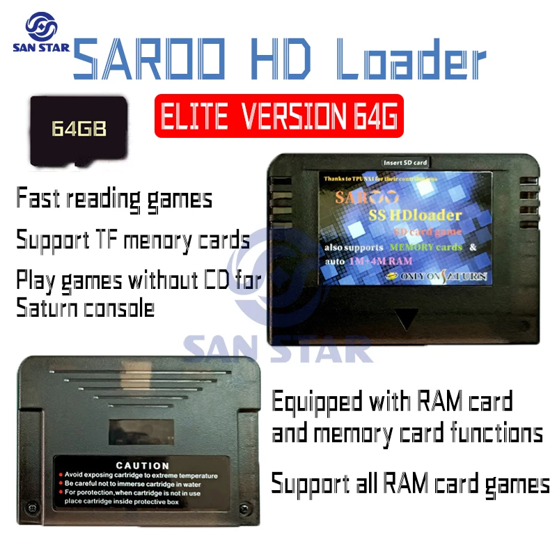 0.8 Firmware SAROO Arcade NEO GEO MVS Saturn SS Console HDLoader Snelle Lezer Game Reader TF/SD Kaart Directe Lezing Zonder CD
