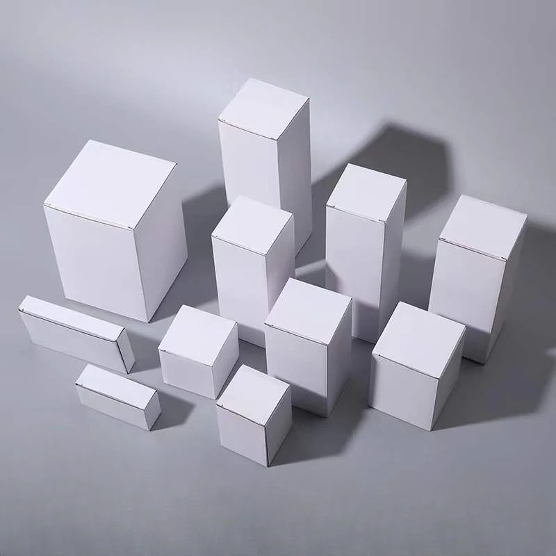 50/100PCS Three-layer White Corrugated Box for Empty Perfume Bottle Simple Big Capacity Perfume Bottle Packaging Boxes