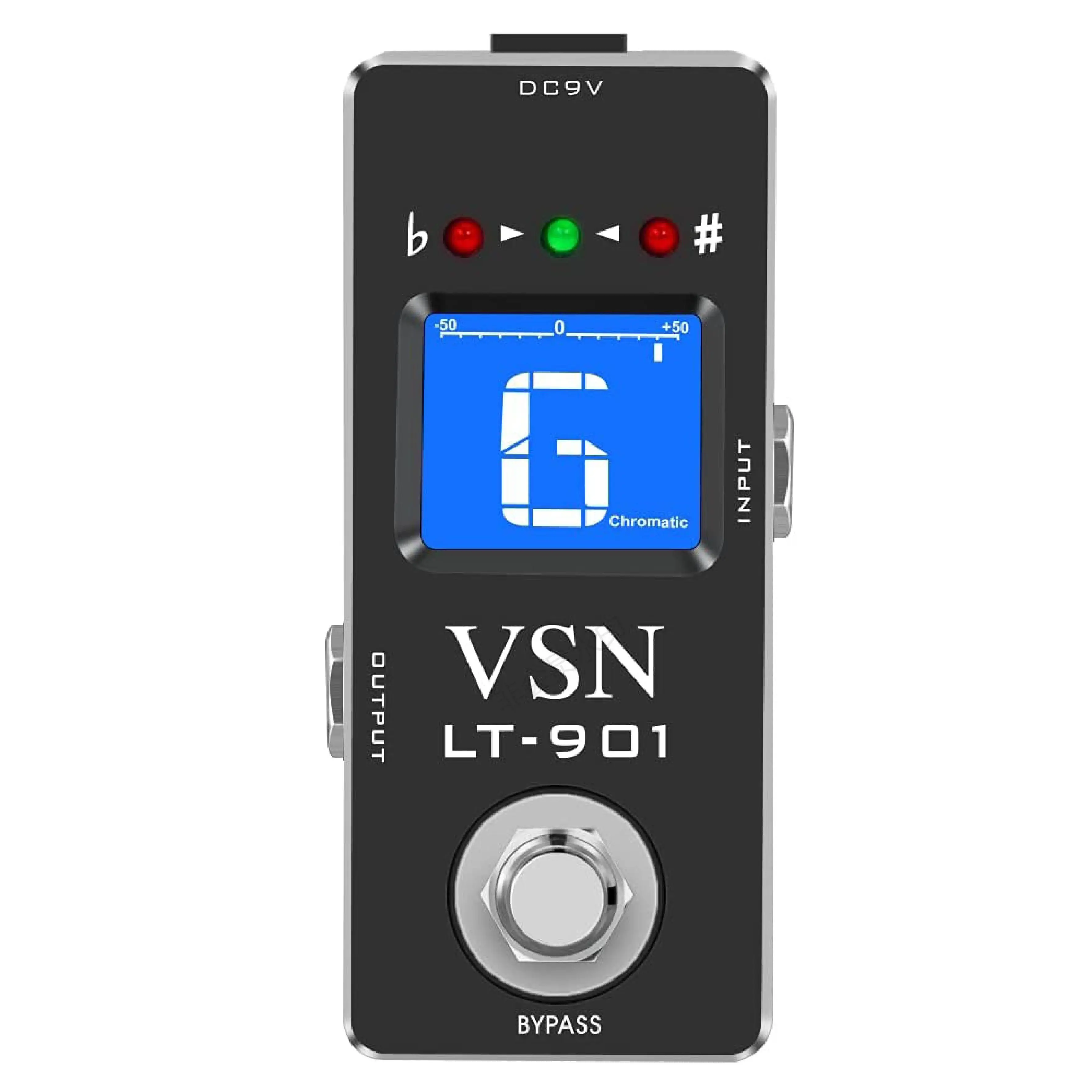 Budget VSN Chromatic Tuner Pedal Tiny for High Precision Guitar Bass Mini Tuner Pedal ± 1 Cent All Metal Case Mini Size