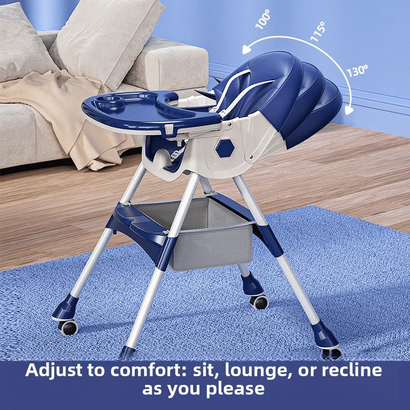 كرسي طعام للأطفال متعدد الوظائف قابل للطي، كرسي هزاز عالي الطاولة للأطفال الصغار، كرسي وقت تناول الطعام في المطبخ للأطفال #4