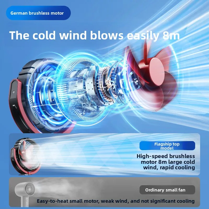 Battery‑Operated Car Cooling Fan Brushless Motor Strong Wind Universal Auto Truck Vehicle Circulation