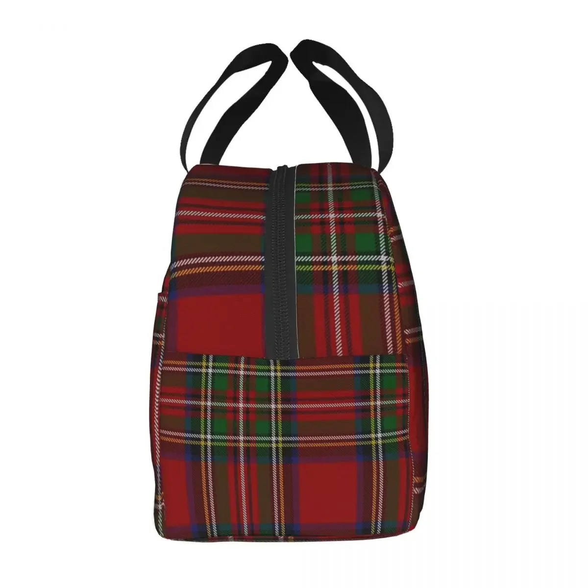 Royal Tartan Plaid Lunch Bag Waterproof Insulated Canvas Cooler Bag Thermal Cold Food Picnic Travel Tote for Women Children