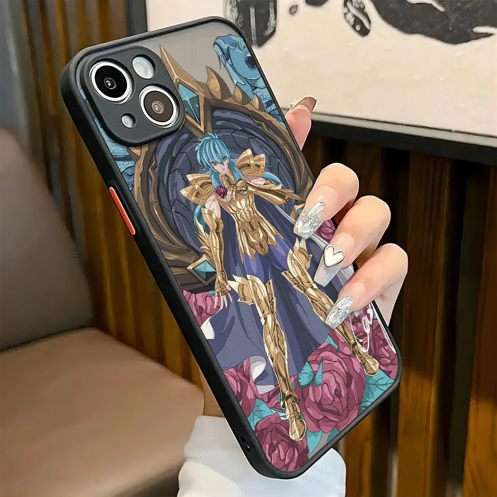 Animation 12 Gold Saint Seiya New Phone Case For Samsung S24 S23 S22 S21 S20 S10 FE Note20 Note10 Plus Ultra Lite 5G Matte Cover