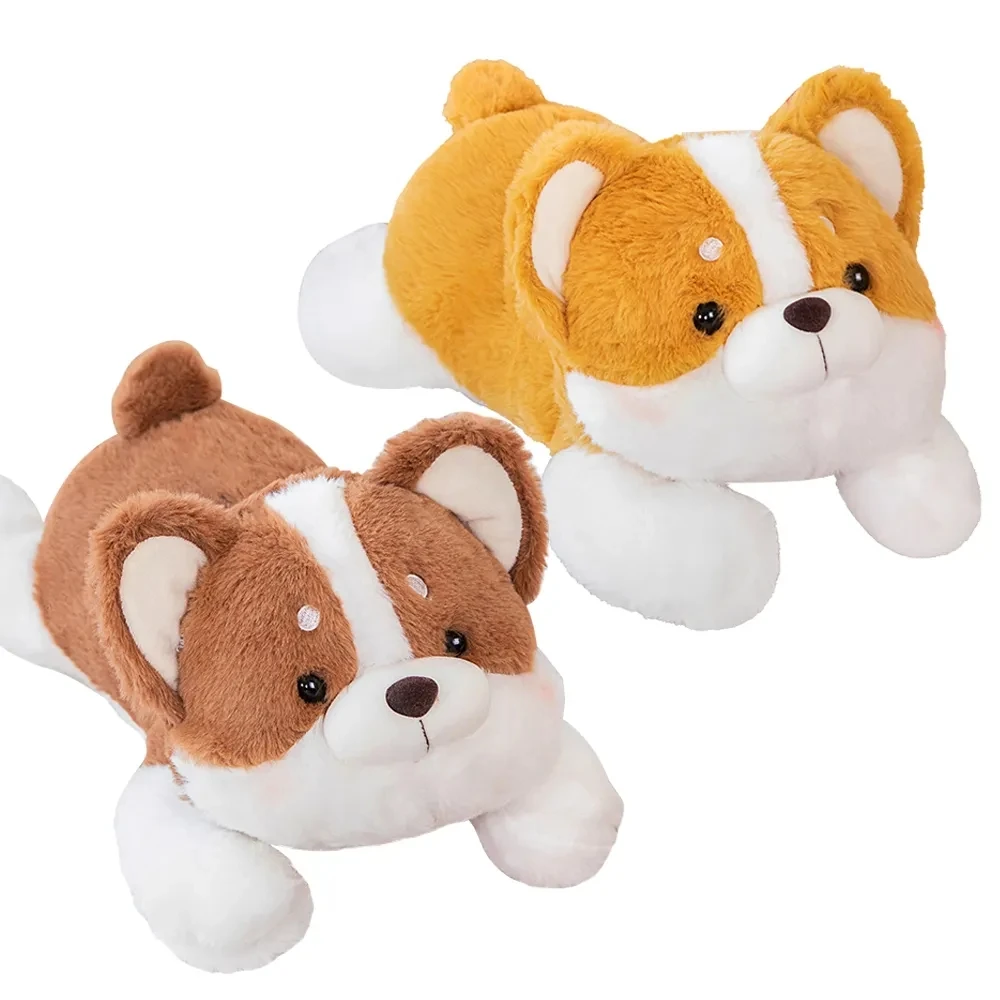 

25/40/55CM Cute Lying Corgi Plush Toys Stuffed Soft Animal Pillow Chai Shiba Inu Cushion for Baby Girls Kawaii Birthday Gift