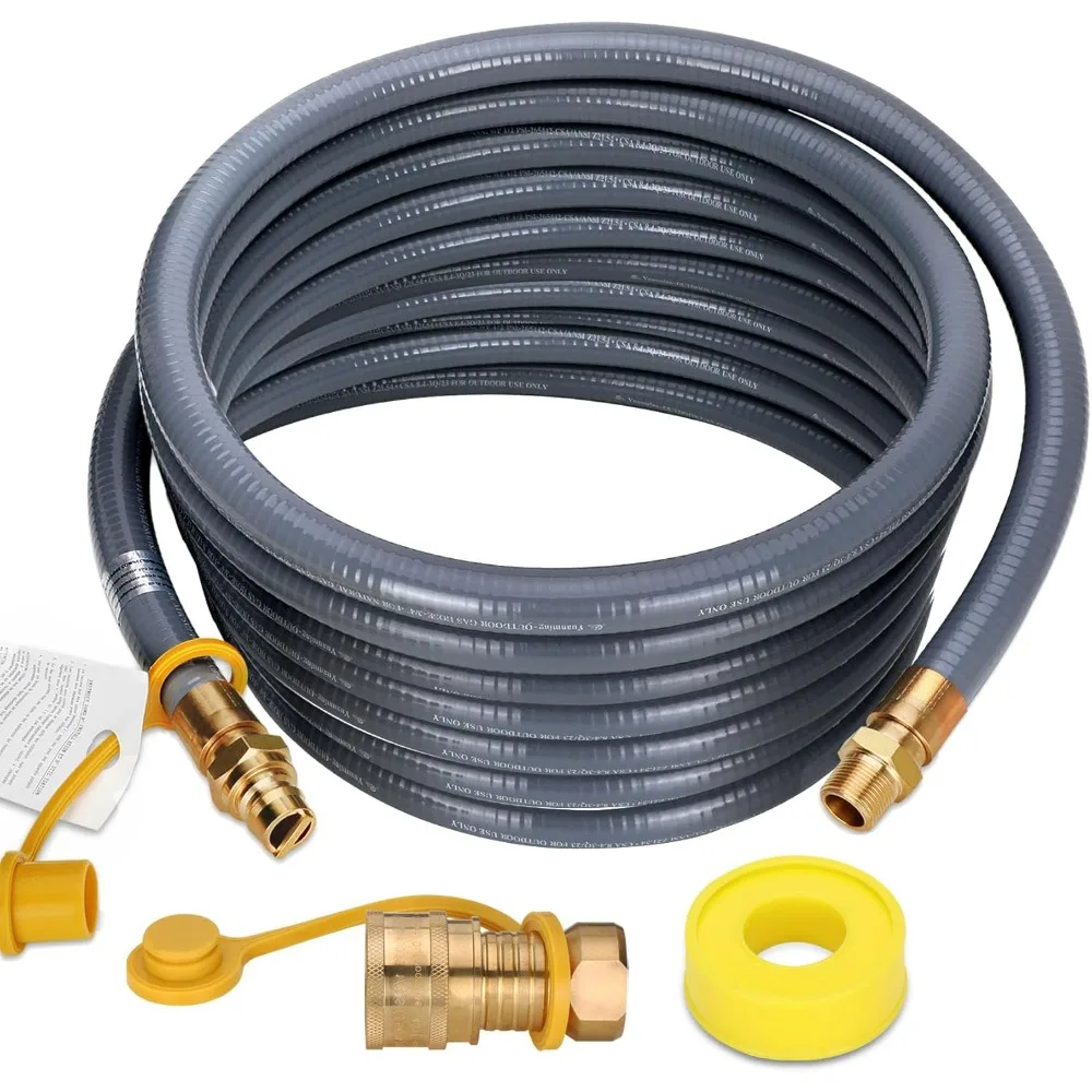 gas hose for quick connection for NG/LP propane appliances, grill patio heater generators, indoors and outdoors