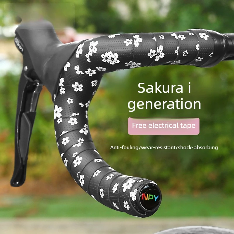 

Soft Sakura Handlebar Tape Anti-Slip Bicycle Handle Belts Stain-resistant Dirt-resistant for Road Bike Cycling Wrap