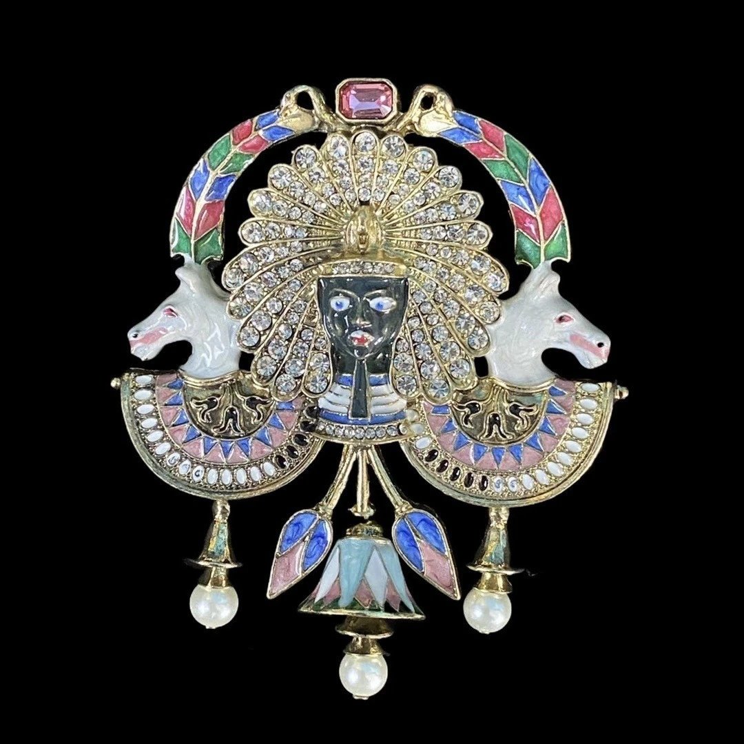 

European and American Fashion Trend Retro Literary Elegant Heavy-Duty Shiny Rhinestone Enamel Craft Brooch