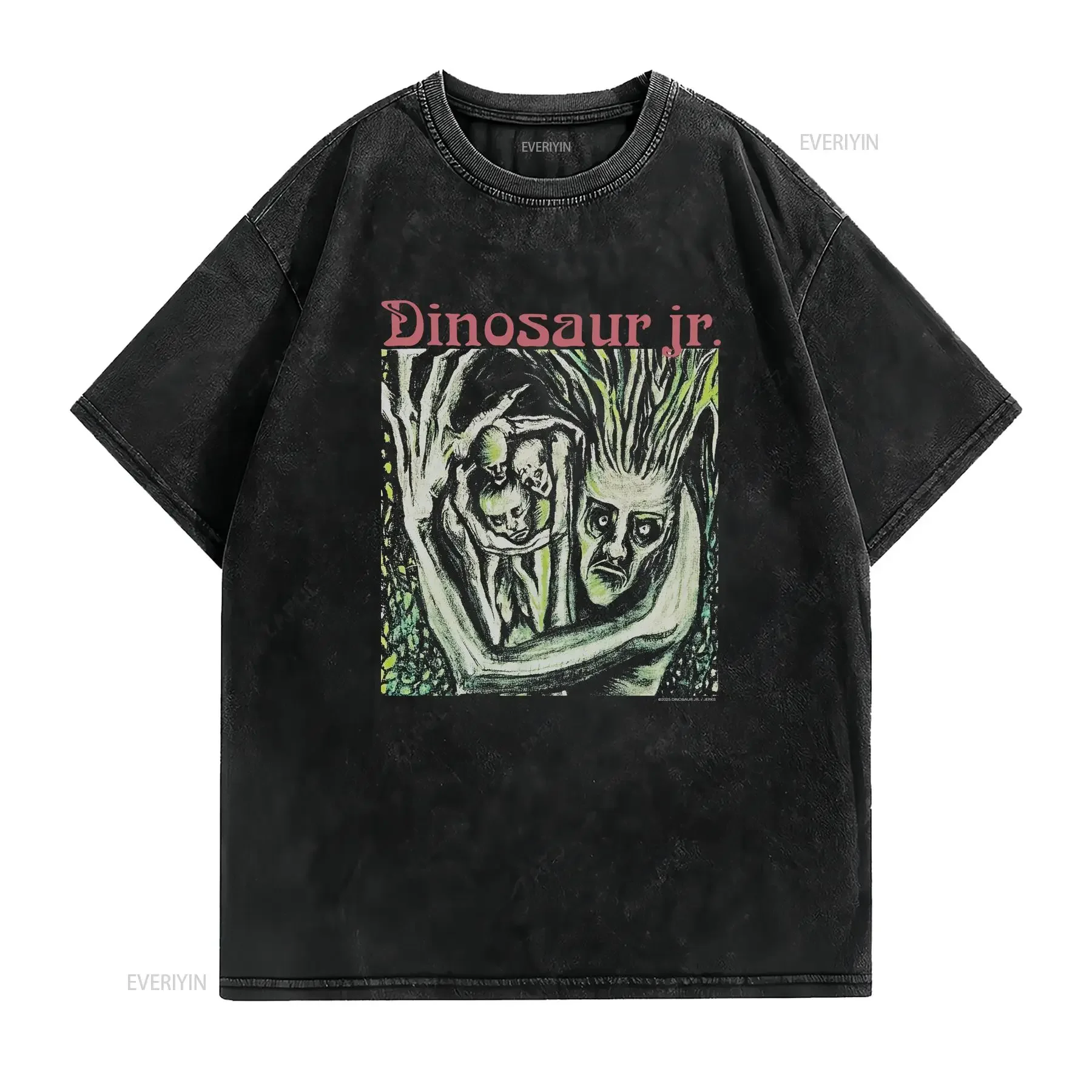Dinosaur Jr band 90s Remake Black T shirt rare design vtg S 5XL vintage Washed Versatile Unisex Top For Everyday Wear Stretched