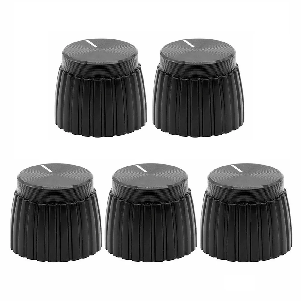 5Pcs 20x16mm Guitar AMP Pointer Knob Cap Set Screw Fixed Plastic Effect Pedal Knob Heat Resistance