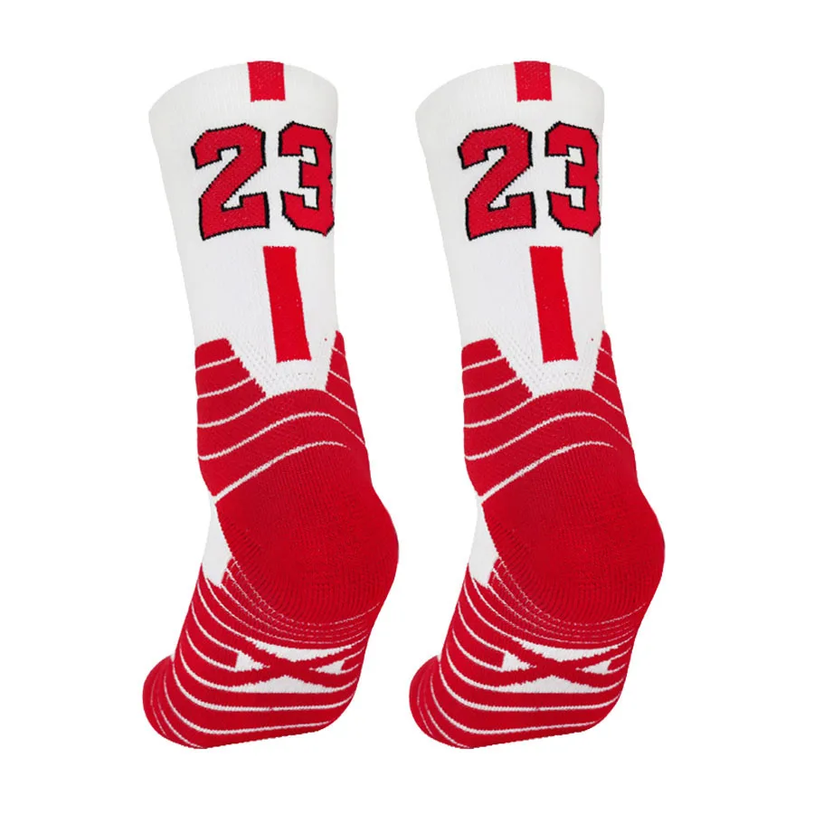 5 Pairs Number 23 Basketball Socks Men Women Sport Socks Football Baseball Rugby Cycling Running Socks