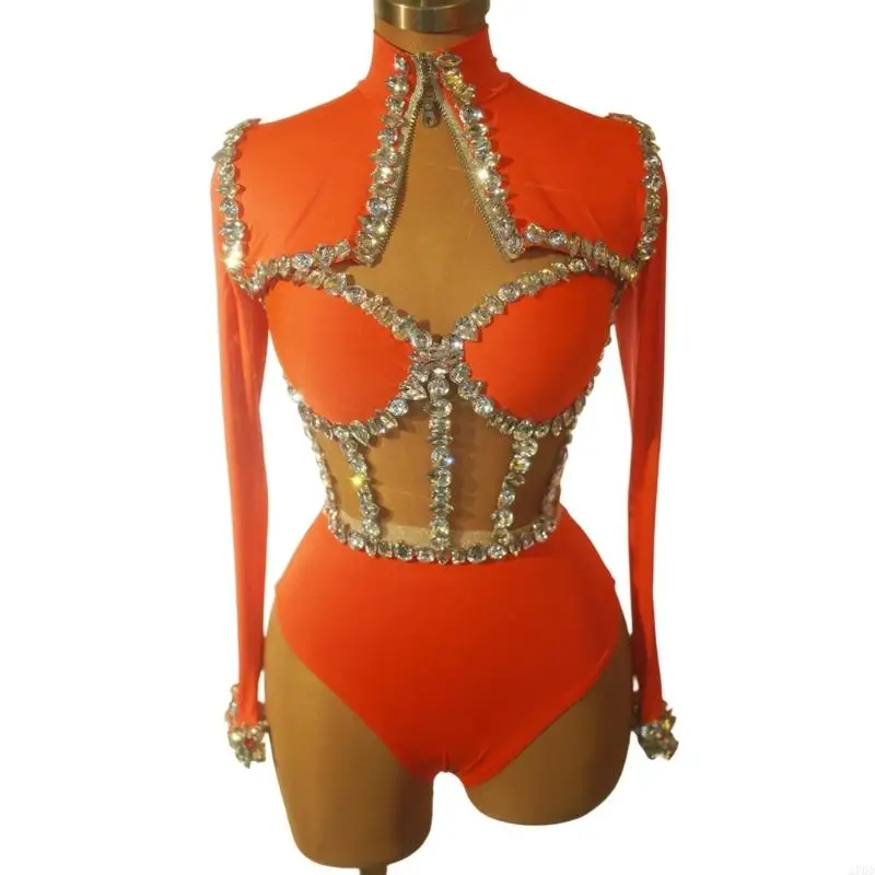 270D Stage Performances Drag Queen Costums Shrugs Crop Tube Top Club Party Outfits