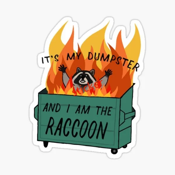 

Dumpster Fire Warning Sticker Laptop Rv Camper Windows Windshield Label Souvenir Decal Accessories Camper Decals