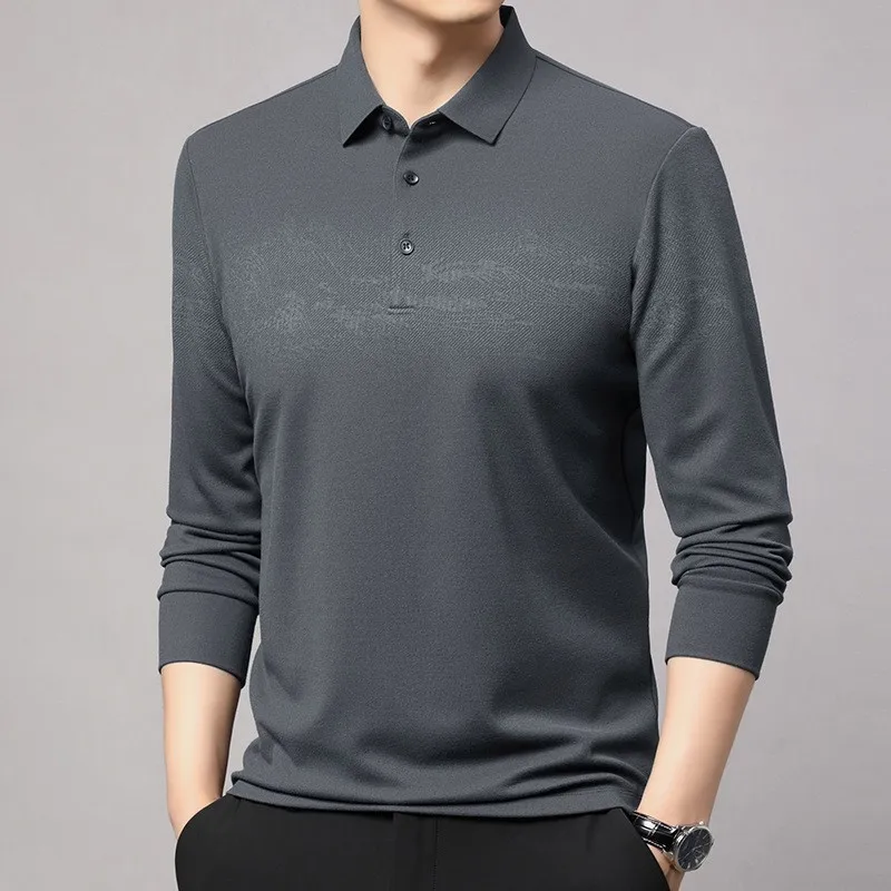 

Men's Long Sve irt Pure Color Print Casual Busin Casual Boting irt Turn-down Collar Ci Walk Thiened