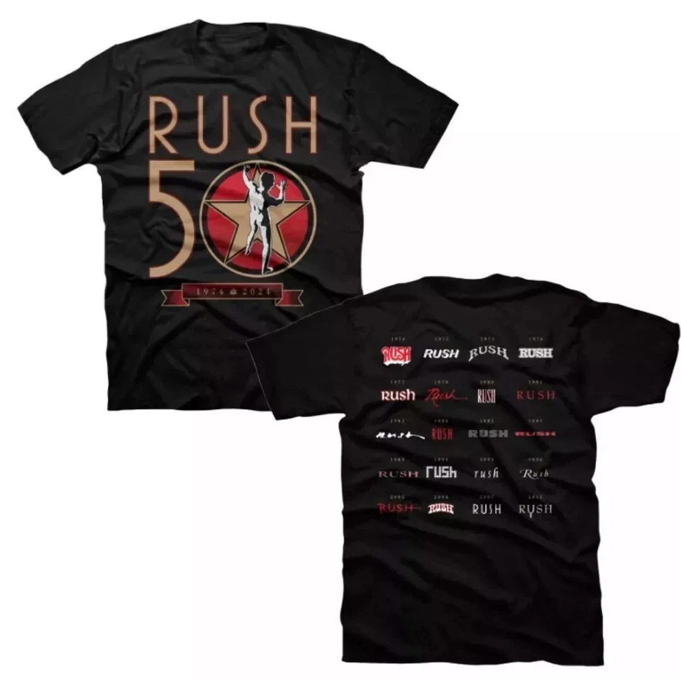 Camiseta de la gira de conciertos Rush R50, nueva y genial camiseta para fanáticos, de alta gama y lujo, para hombres y mujeres, Top 2026 Y2k
