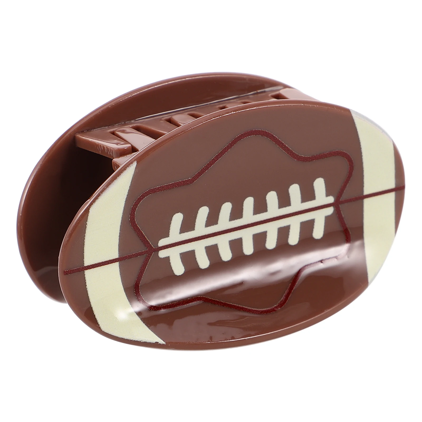 

Rugby Hair Clips Light Brown Bow Girls Basketball Baseball Football Hair Clips Accessories Acrylic Sport Sweatbands