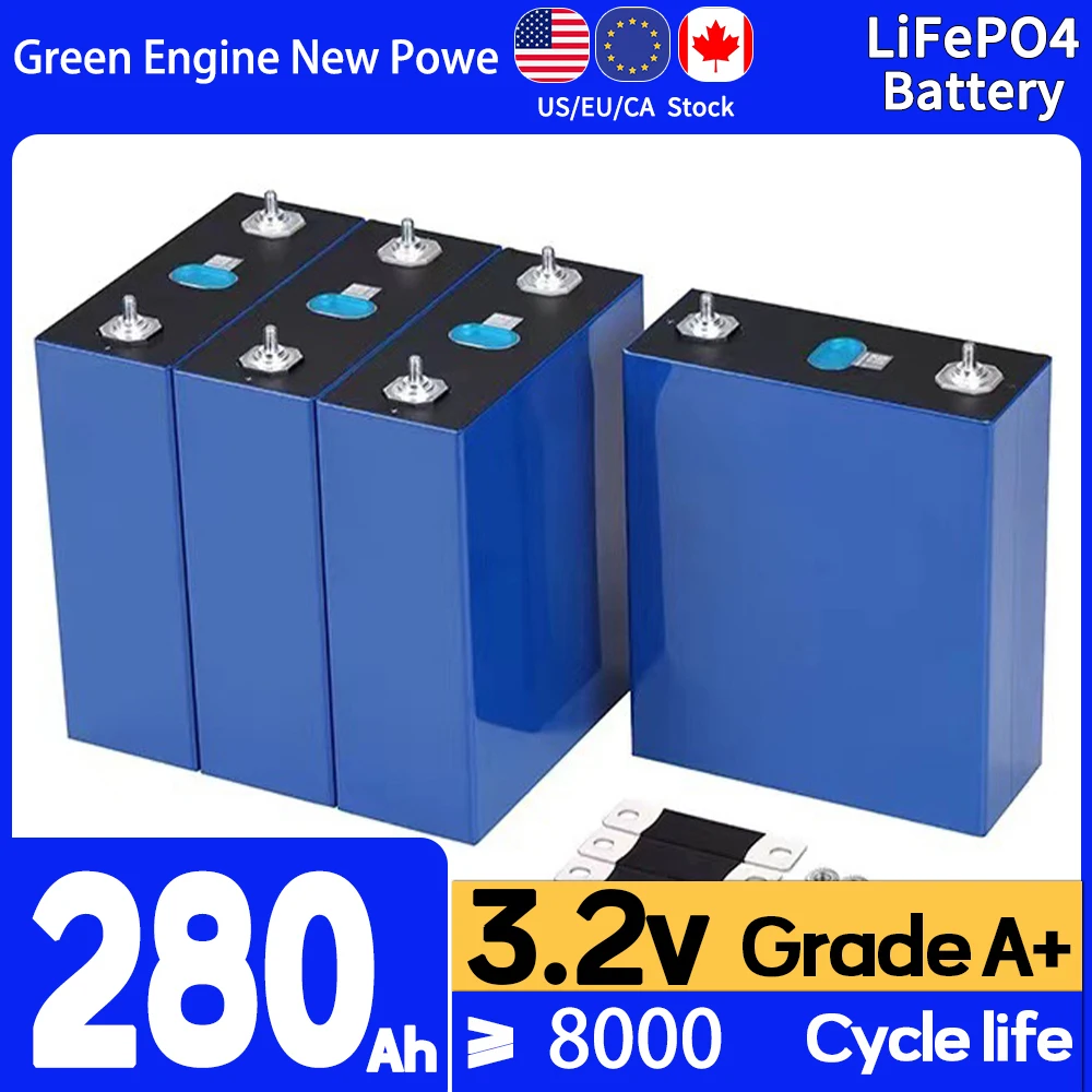 

EVE Lifepo4 Battery Cells 3.2V 280Ah 100AH 50AH Grade A DIY 12V 24V 48V iron phosphate Rechargeable Cell For RV Solar Camping