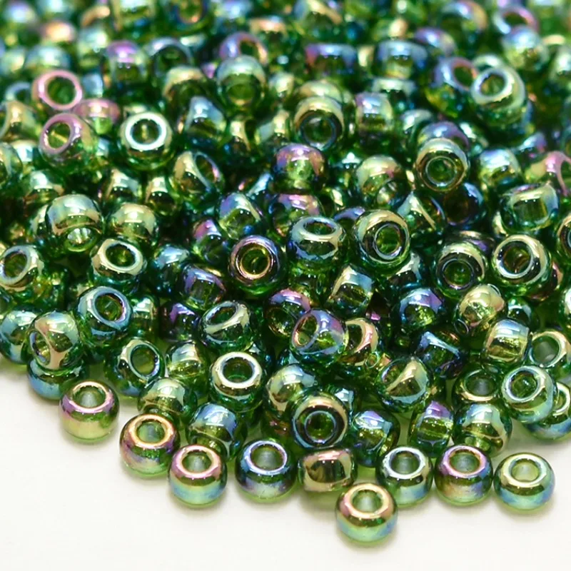 Japan Miyuki Round Beads Transparent Rainbow Round Rocailles Glass Seed Beads for Jewelry Making