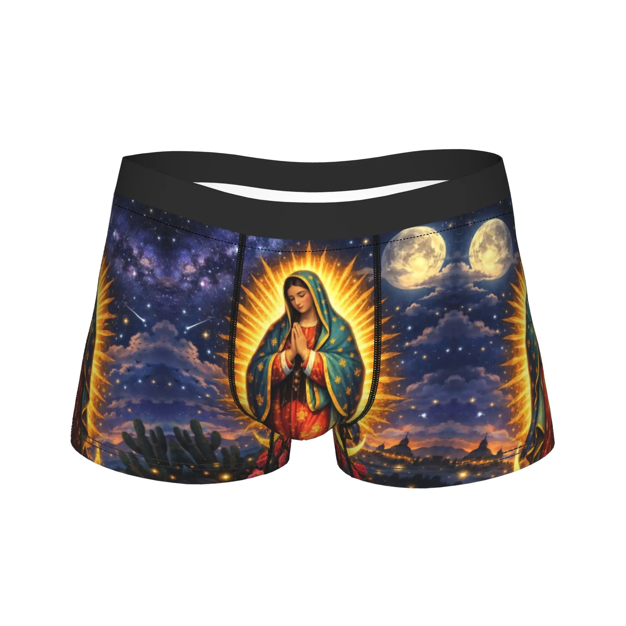 

Our Lady of Guadalupe Underwear Classic Underpants Customs Boxer Brief For Man 3D Pouch Large Size Trunk