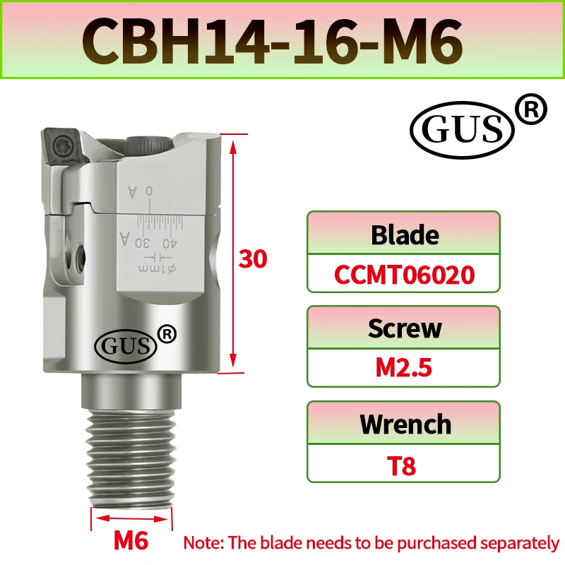 GUS CBH Locking Tooth Rough Boring Tool RBH Rough Boring Cutter RBH Boring Head RFBC Boring Tool CBH14 16 20 25 32 41 Boring Bar