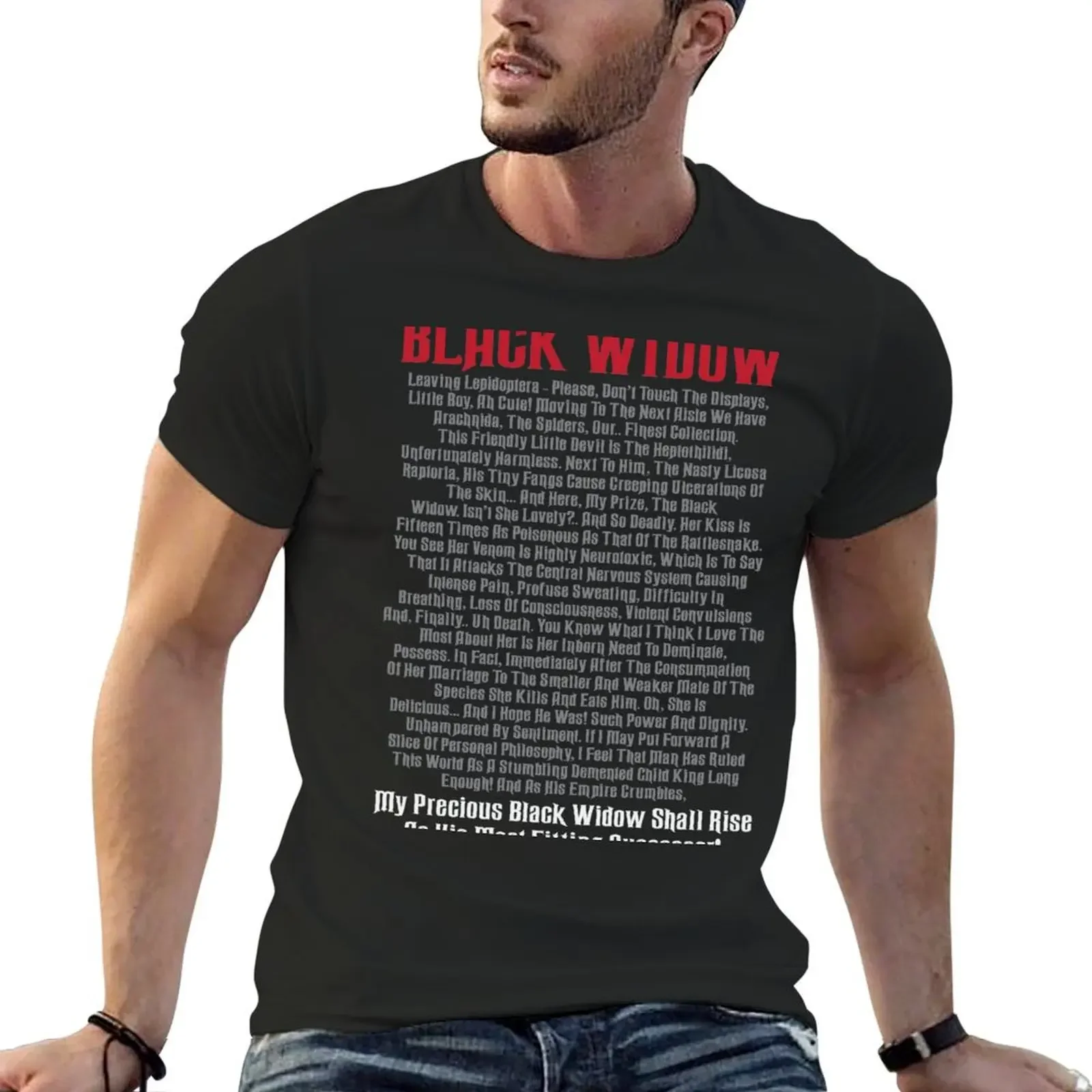 The Black Widow T-Shirt vintage t shirts graphic t shirt vintage boys whites anime figures mens t shirt graphic